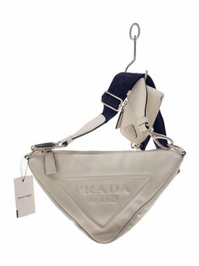 Prada Triangle Crossbody bag Leather White